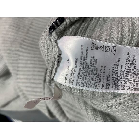 Nautica Mens Gray Ribbed Shawl Collar Sweater XL - Picture 7 of 8